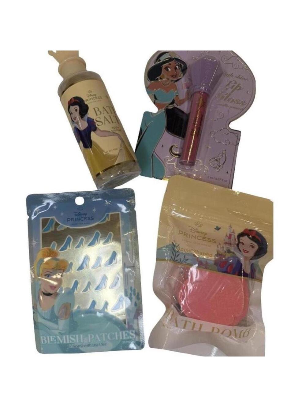 Disney Princess Bath Beauty Bundle 4-Piece Snow White Jasmine Cinderella NWT